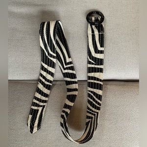 J crew fabric zebra print belt